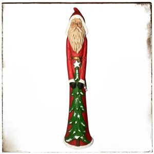 🎄 Scioto Mold Figure Santa w/ Christmas Tree 1992 Ceramic